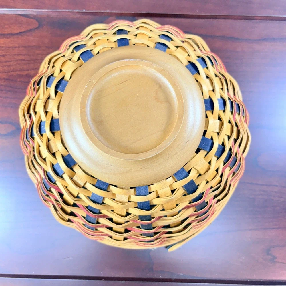 Longaberger 2004 Proudly American Bowl Basket w/ Liner 9
